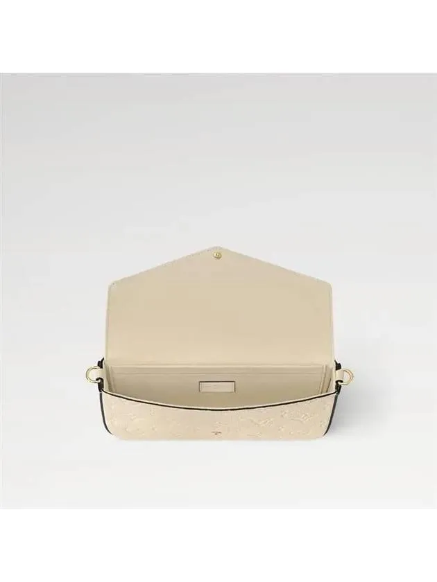 Pochette Felicie Monogram Empreinte Shoulder Bag Cream