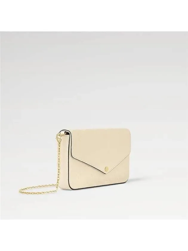 Pochette Felicie Monogram Empreinte Shoulder Bag Cream