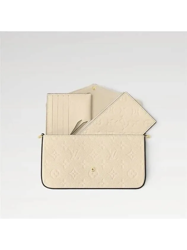 Pochette Felicie Monogram Empreinte Shoulder Bag Cream