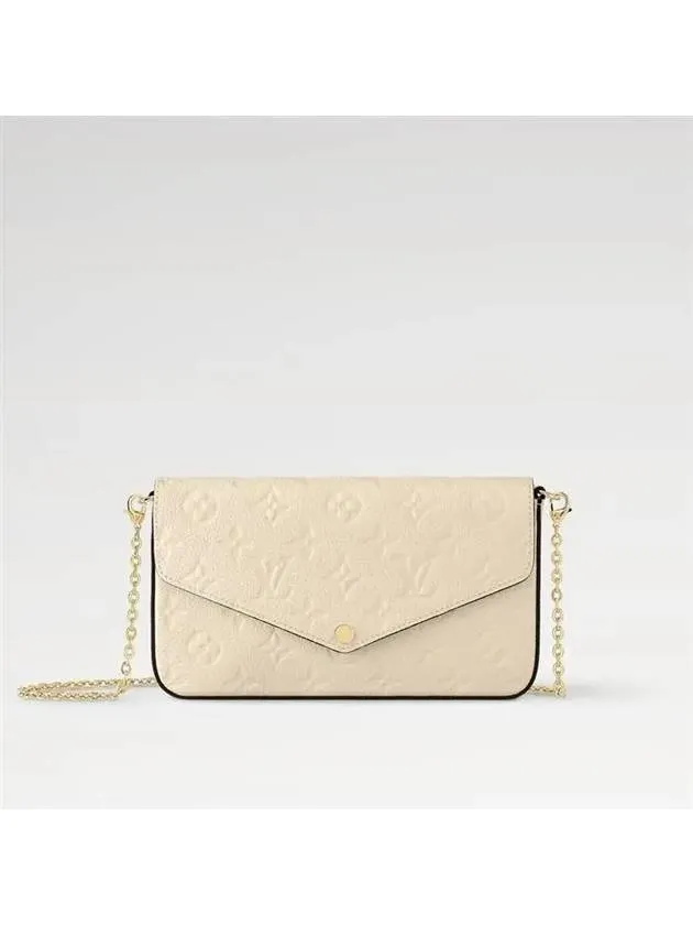 Pochette Felicie Monogram Empreinte Shoulder Bag Cream