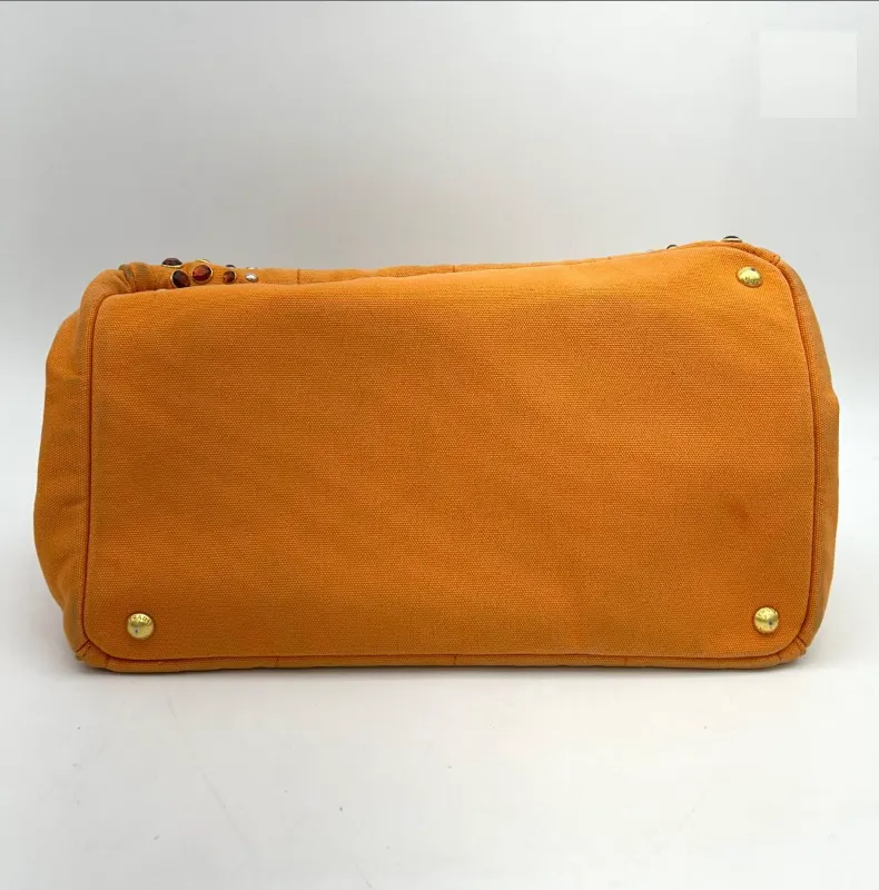 Prada Bijoux Canapa Logo Tote - Orange Totes, Handbags WD567334
