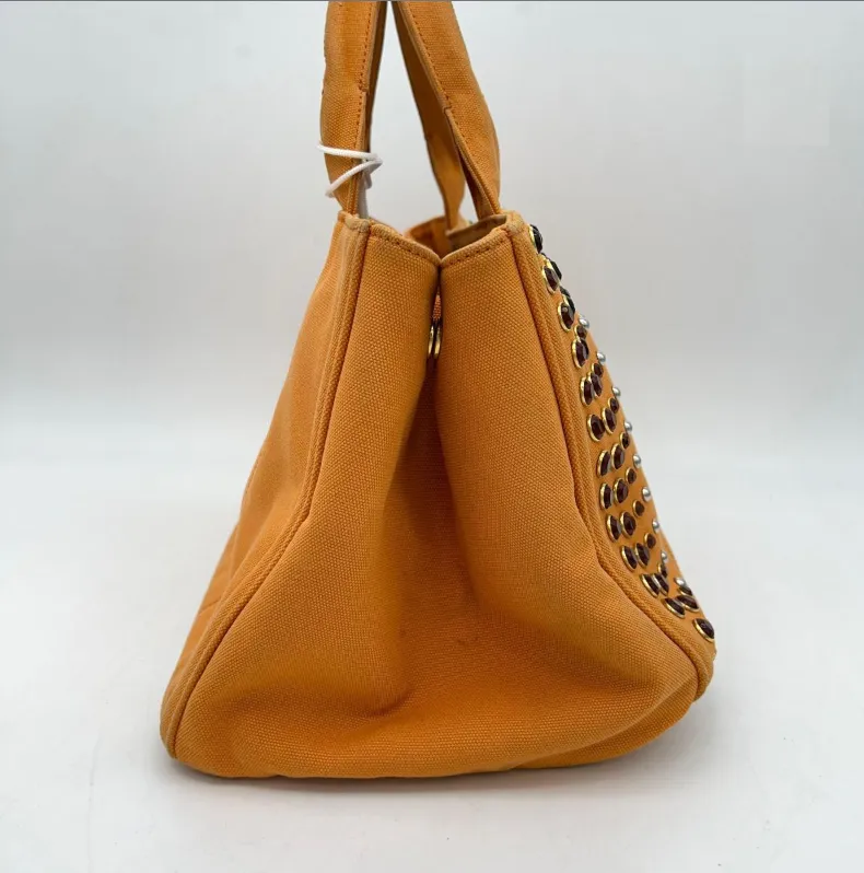 Prada Bijoux Canapa Logo Tote - Orange Totes, Handbags WD567334