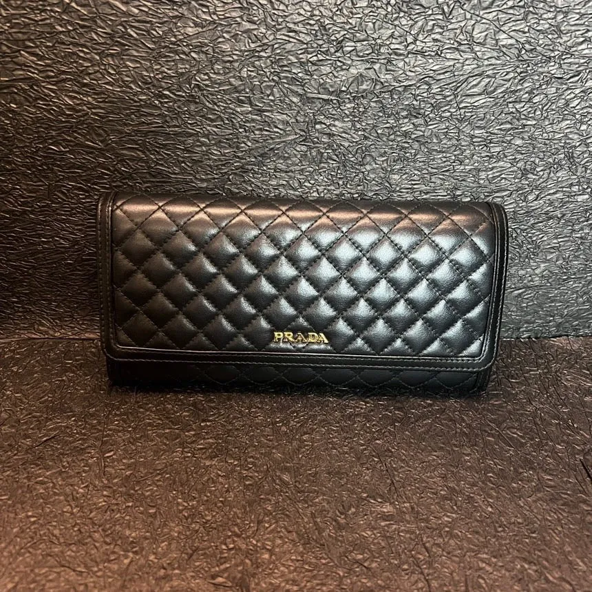 Prada Black Chain Double Buckle Shoulder Bag