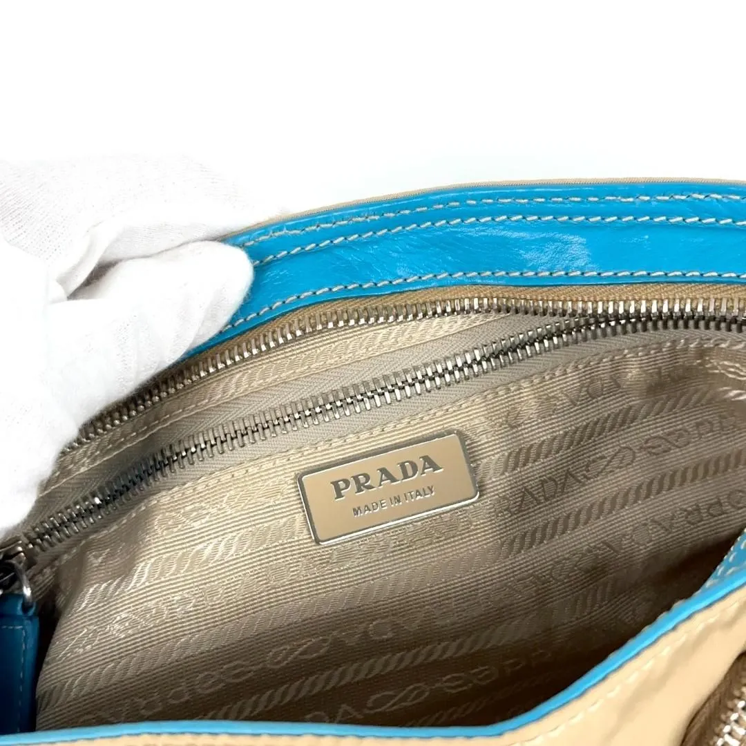 Prada Leather Nylon Shoulder Bag Cosmetics Bag, Luxury, Bags MR2204202579722