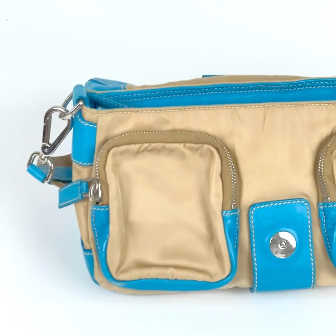 Prada Leather Nylon Shoulder Bag Cosmetics Bag, Luxury, Bags MR2204202579722