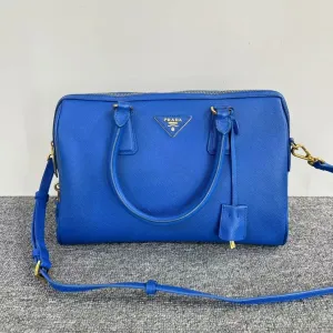 Prada Saffiano Blue Shoulder Bag