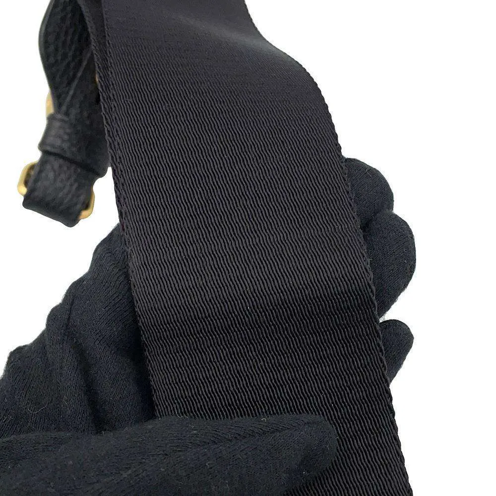 PRADA Shoulder Bag Black1BE066 Leather