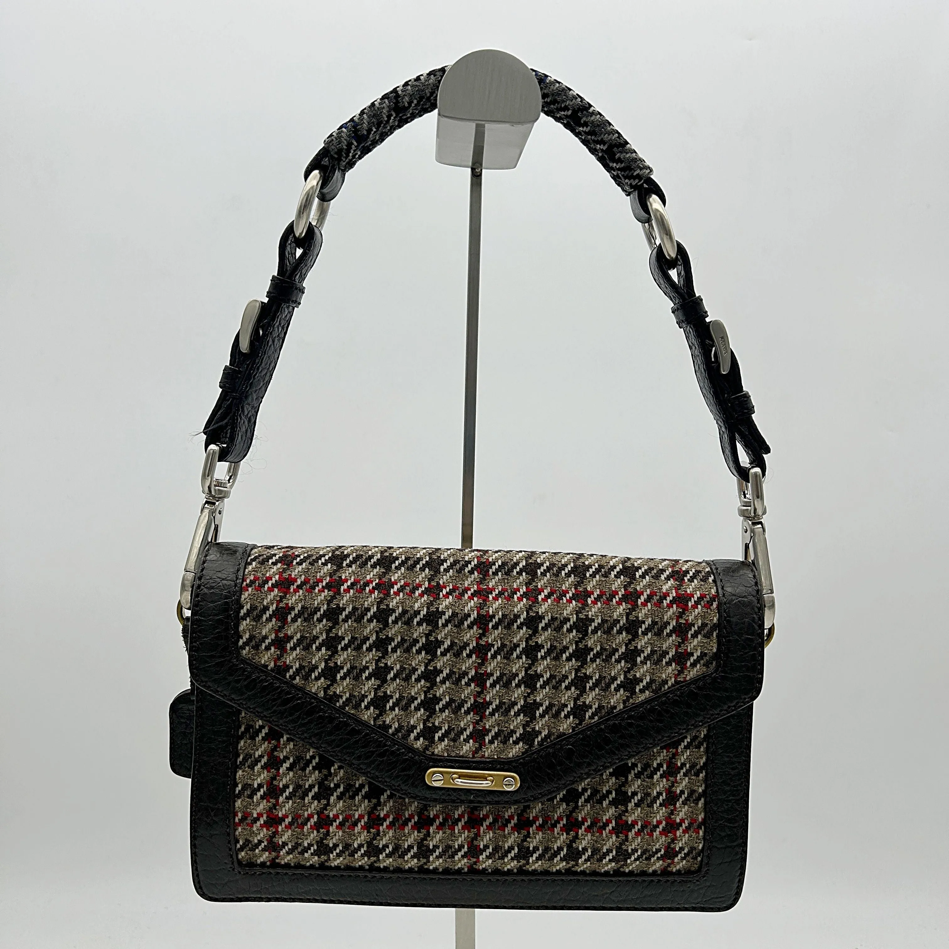 Prada Wool Sound - Black Shoulder Bags, Handbags LA11175