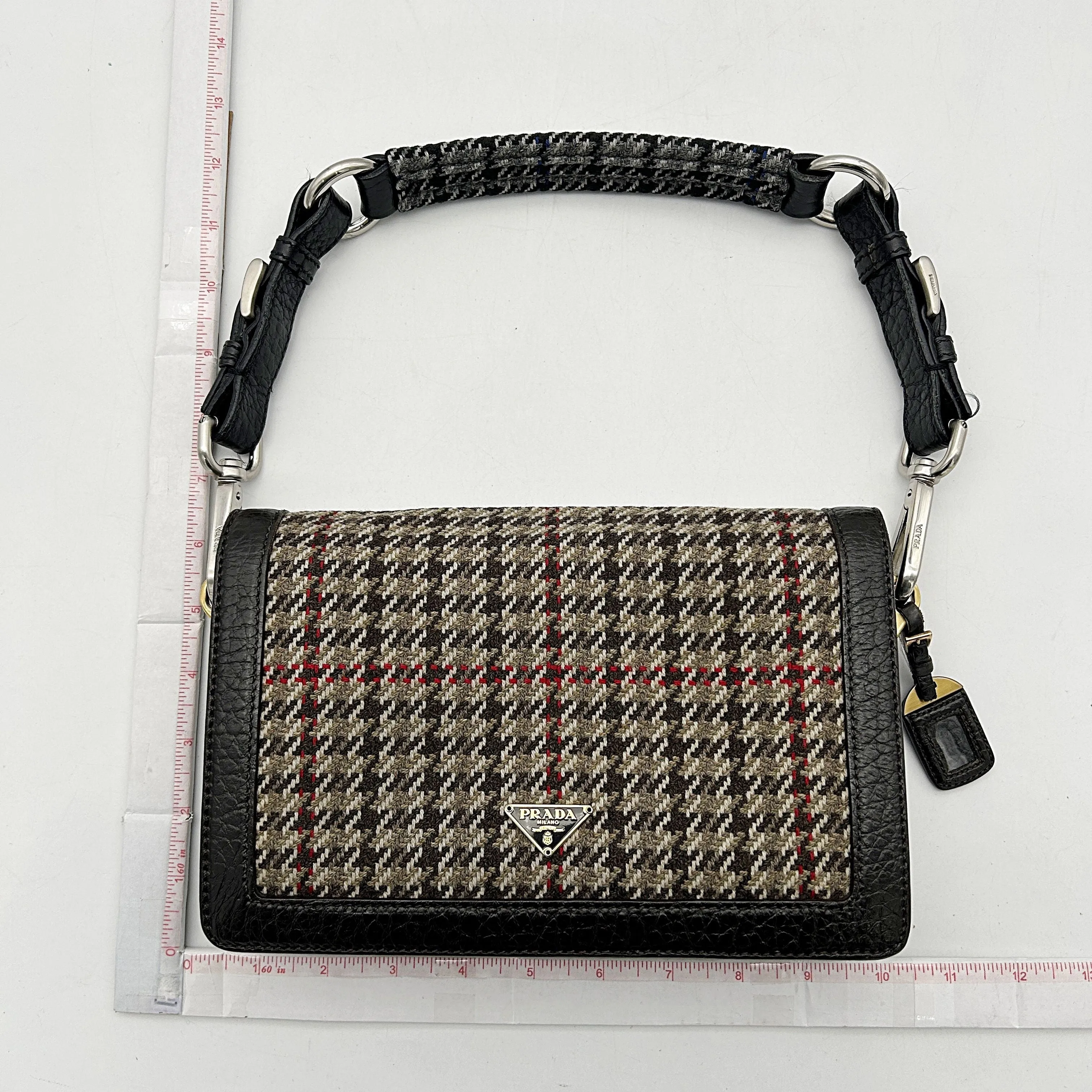 Prada Wool Sound - Black Shoulder Bags, Handbags LA11175