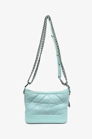 Pre-Loved Chanel 2019 Seafoam Green Quilted Small Gabrielle Shoulder Bag (As Is)
