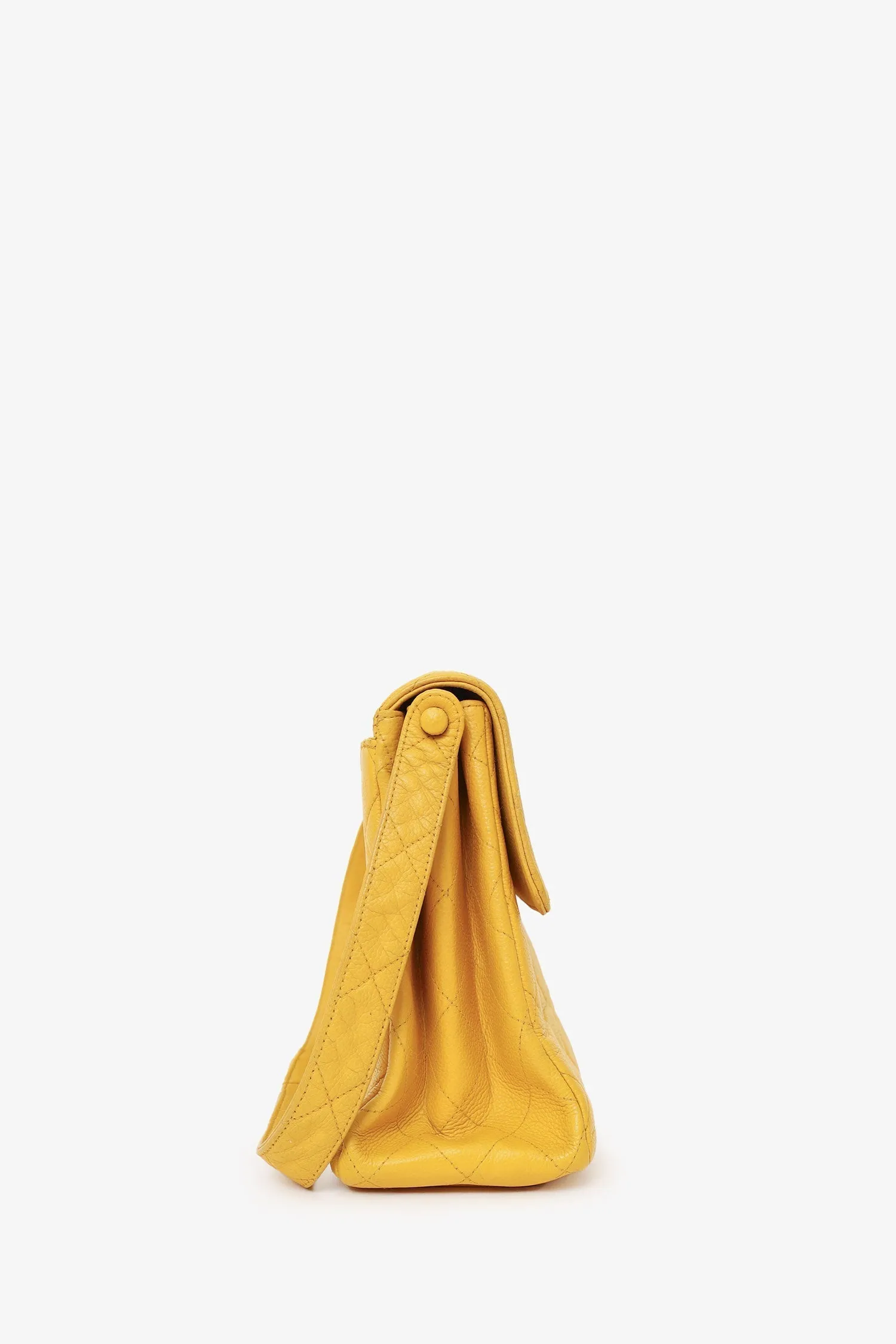 Pre-Loved Chanel Yellow Caviar Leather CC Shoulder Bag