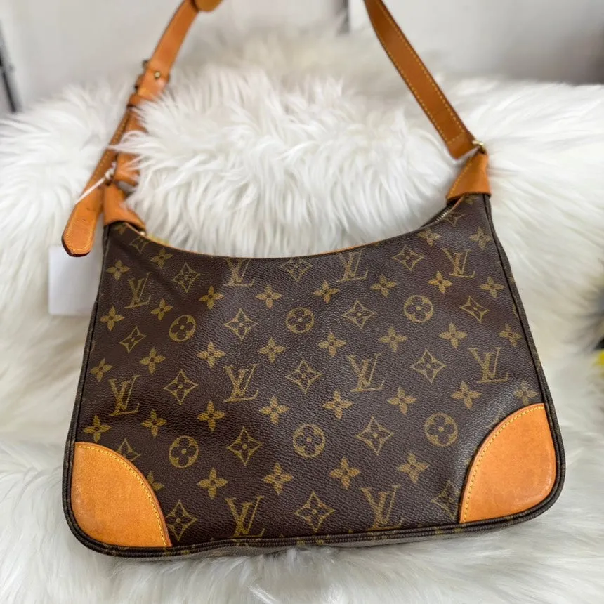 Pre-loved Louis Vuitton Monogram Boulogne Brown Shoulder Bag