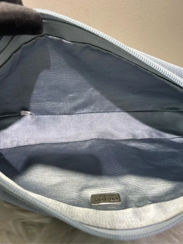 Pre-loved PRADA Tessuto Nylon Light Blue Shoulder Bag