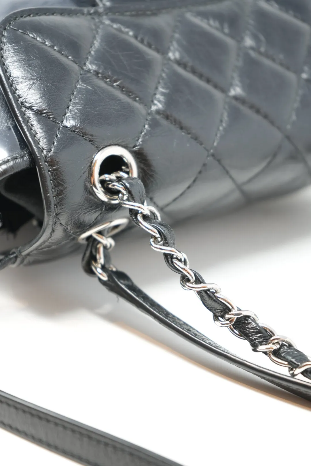 Pre-Owned CHANEL Calfskin PVC Quilted Backpack