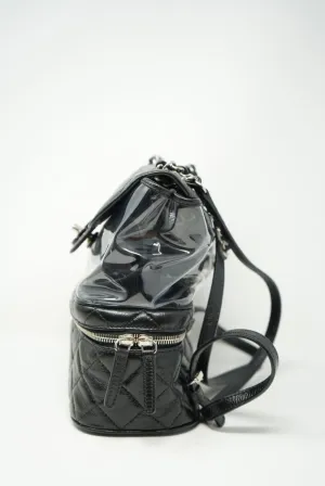Pre-Owned CHANEL Calfskin PVC Quilted Backpack