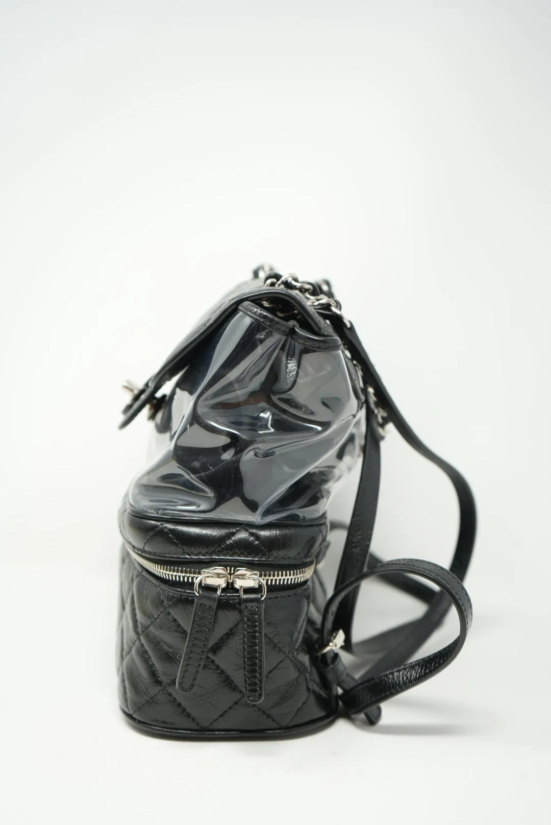Pre-Owned CHANEL Calfskin PVC Quilted Backpack