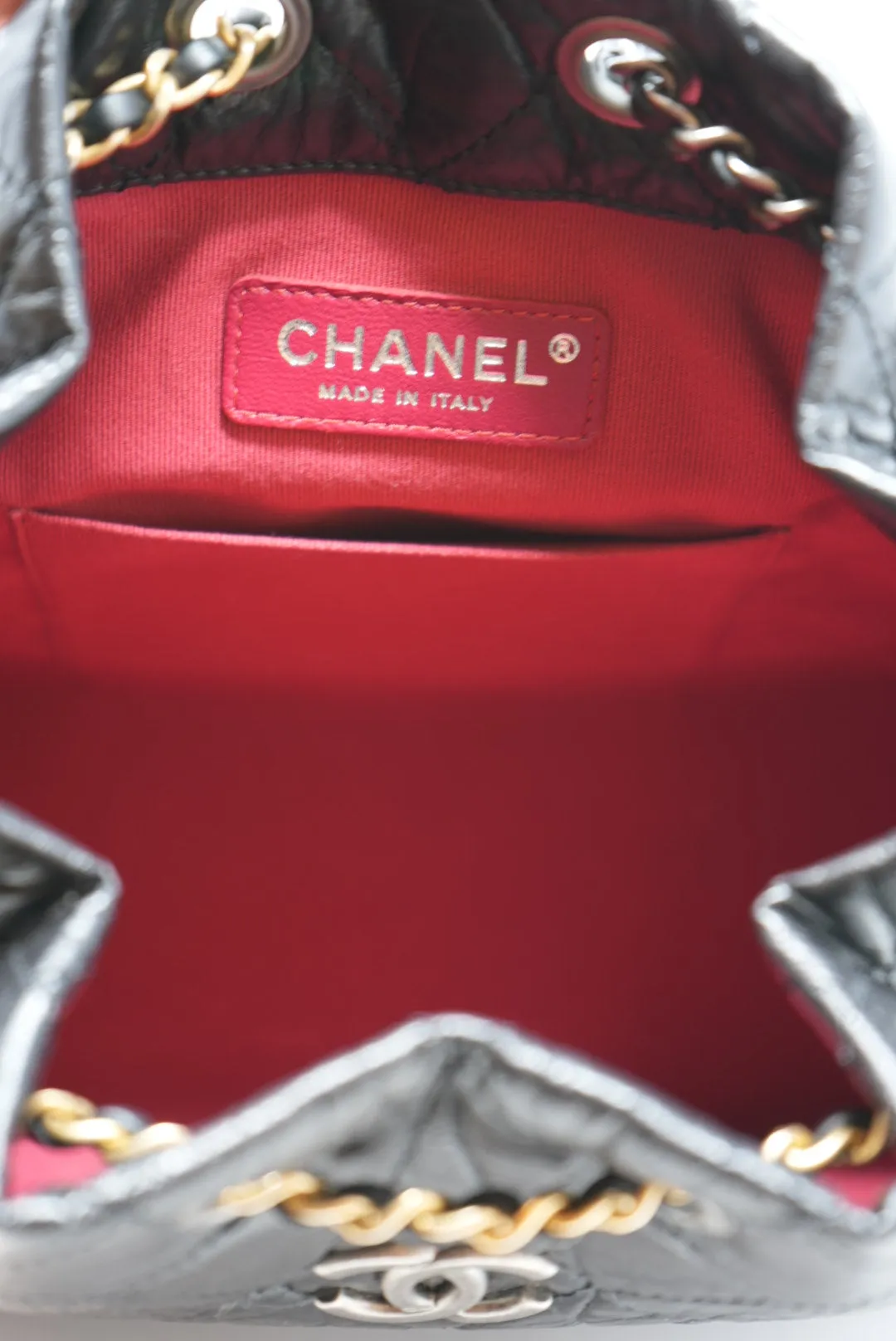 Pre-Owned CHANEL Gabrielle Backpack Black 2021