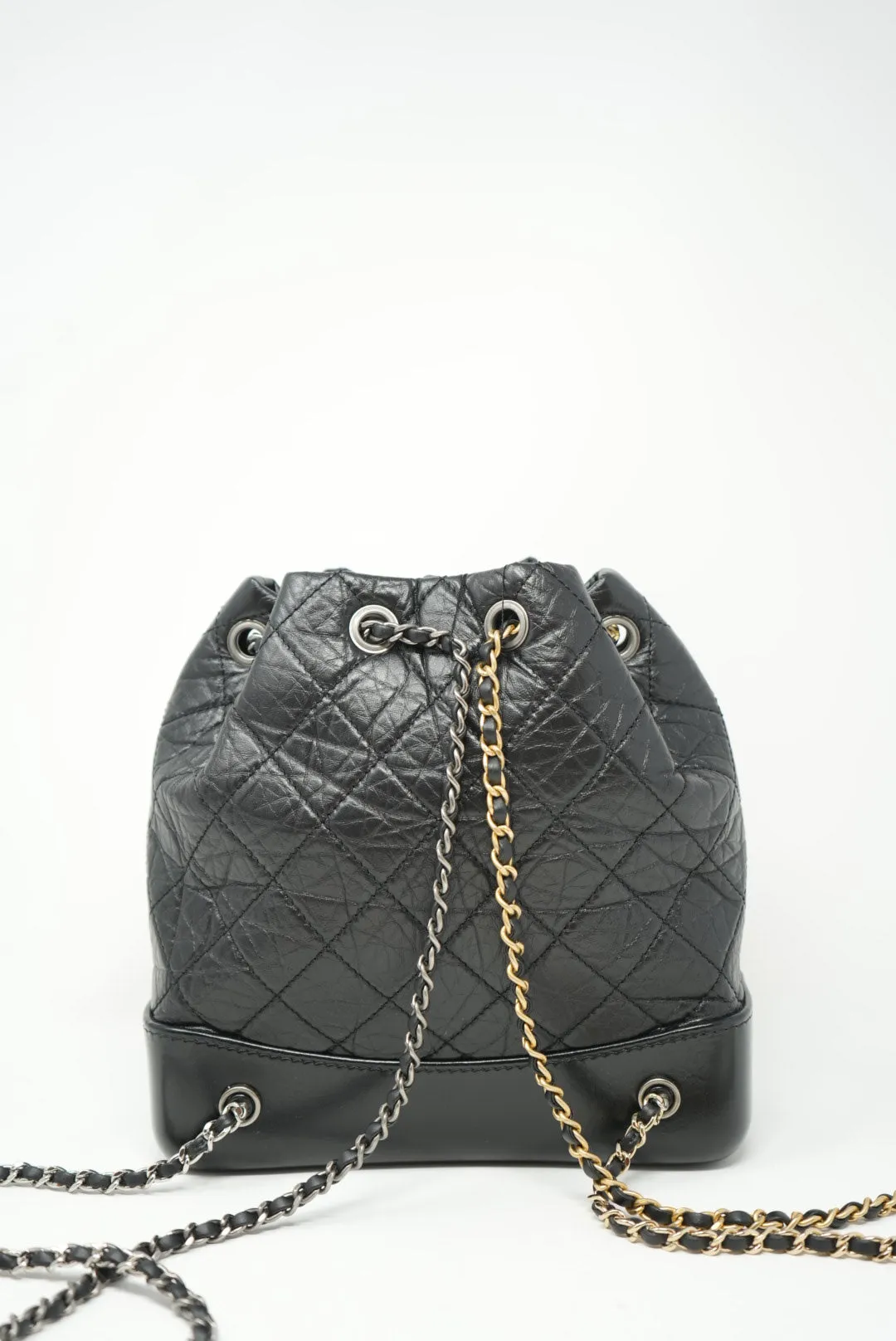 Pre-Owned CHANEL Gabrielle Backpack Black 2021