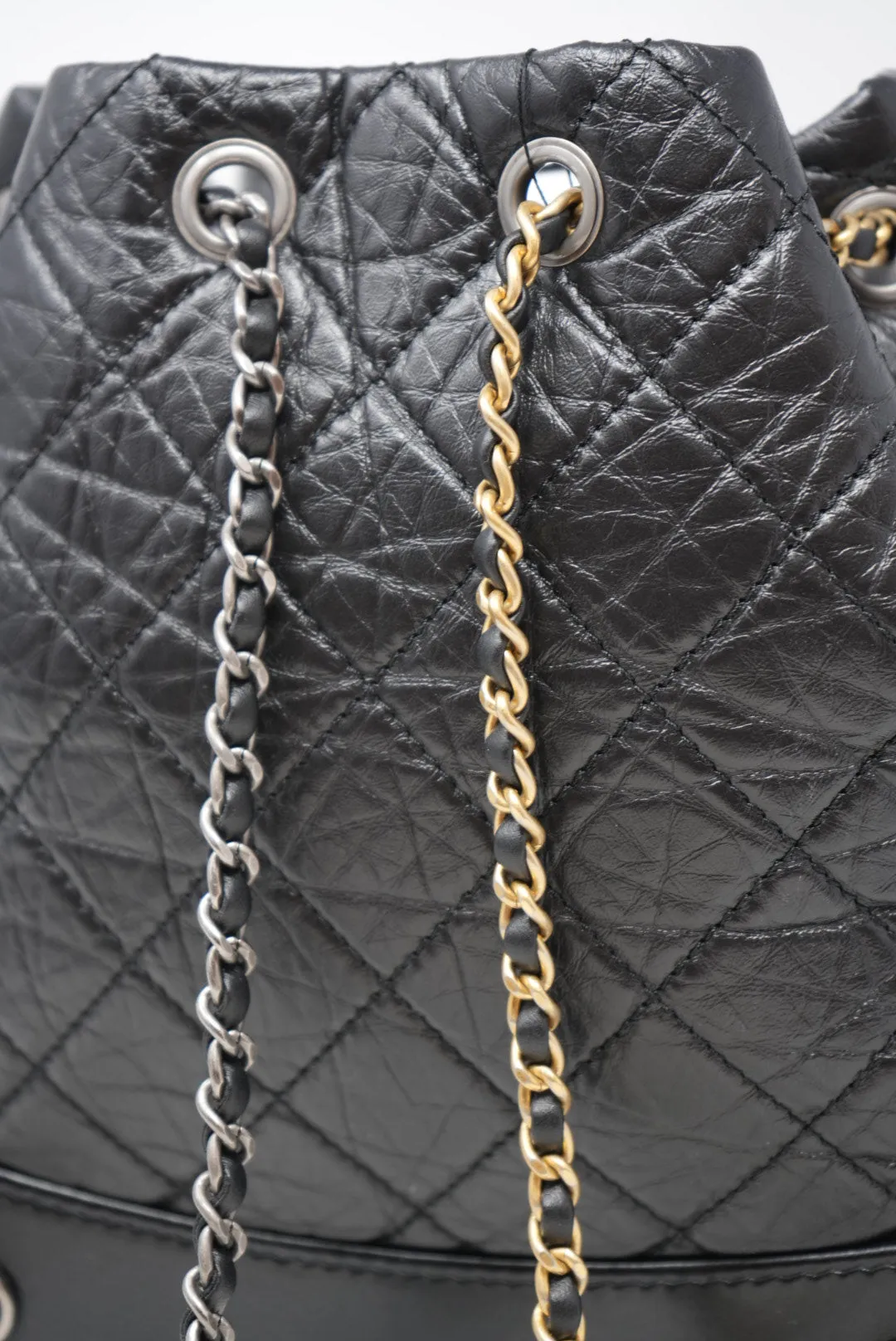 Pre-Owned CHANEL Gabrielle Backpack Black 2021