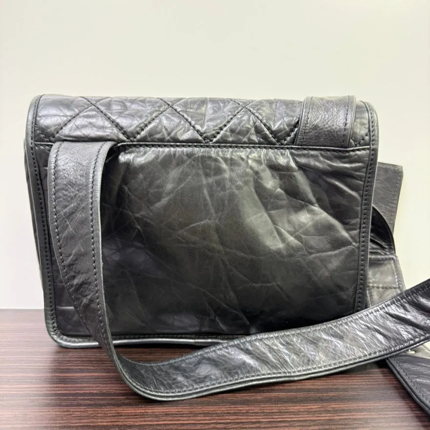 Preloved Chanel Calfskin Quilted Shoulder Bag Black LB114171