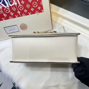 Preloved Gucci GG Marmont White Leather Shoulder Bag