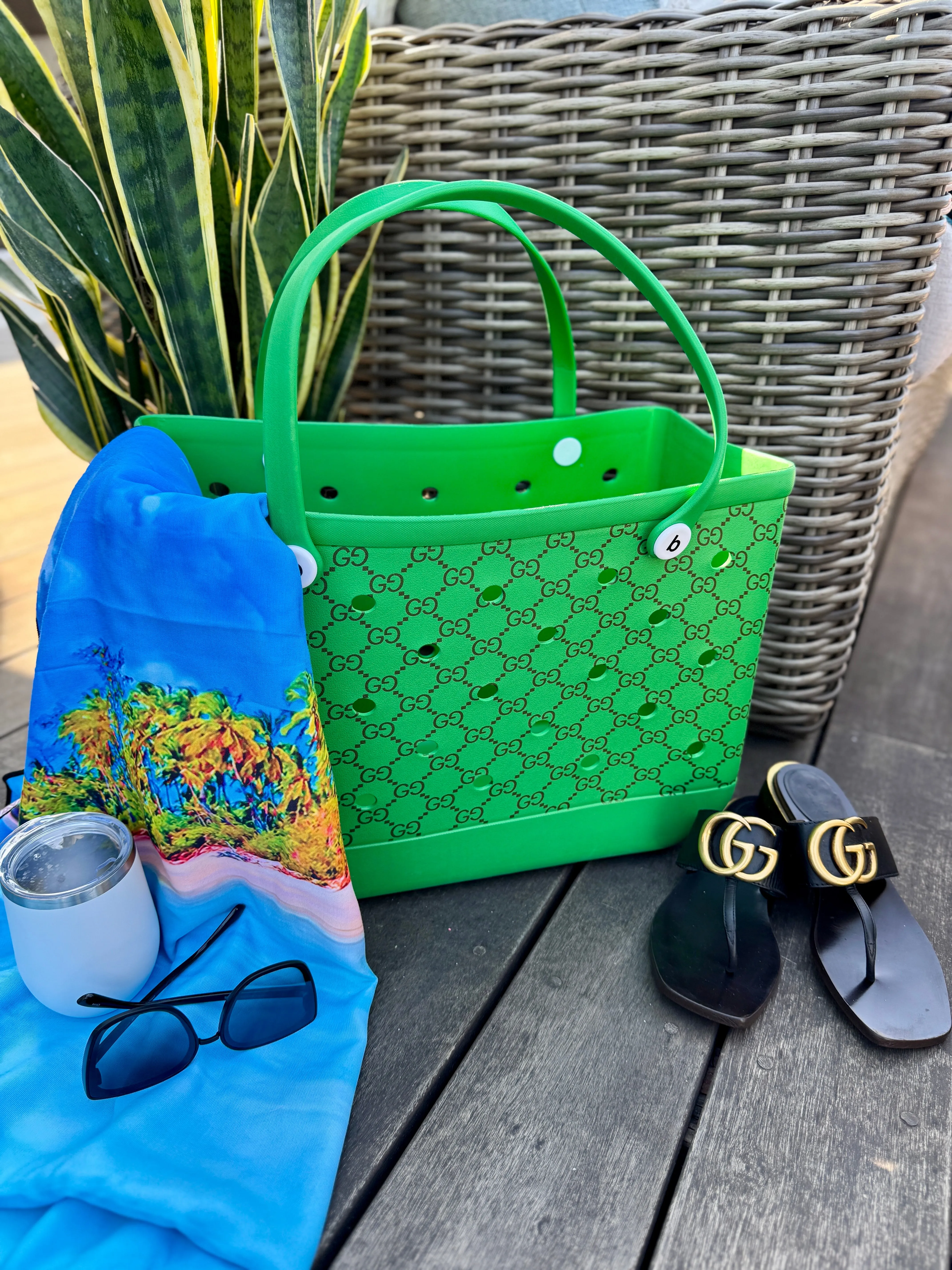 Printed Rubber Pool/Beach Totes