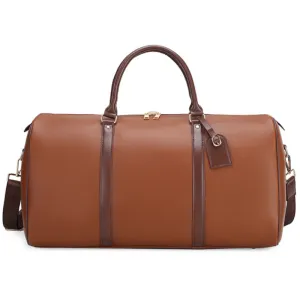 PU Leather Gym Bag with Wet and Dry Compartments