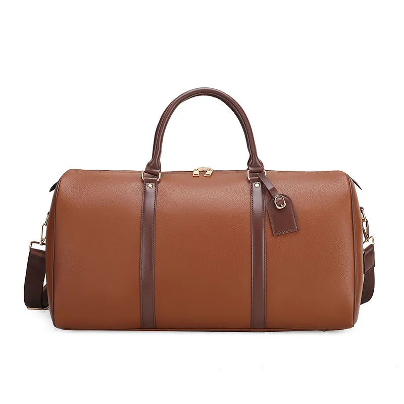 PU Leather Gym Bag with Wet and Dry Compartments