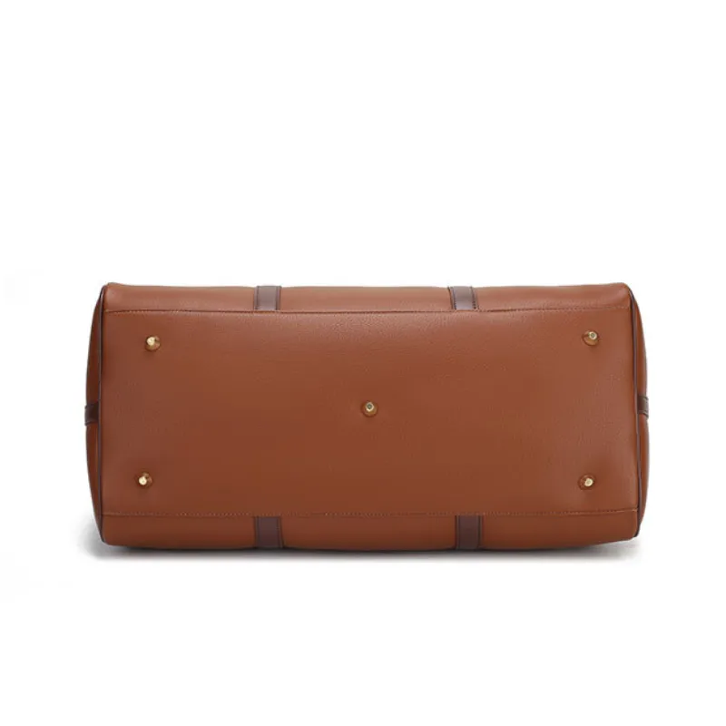PU Leather Gym Bag with Wet and Dry Compartments