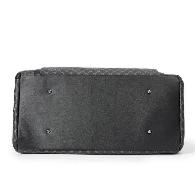 PU Leather Gym Duffle Bag with Shoe Compartment