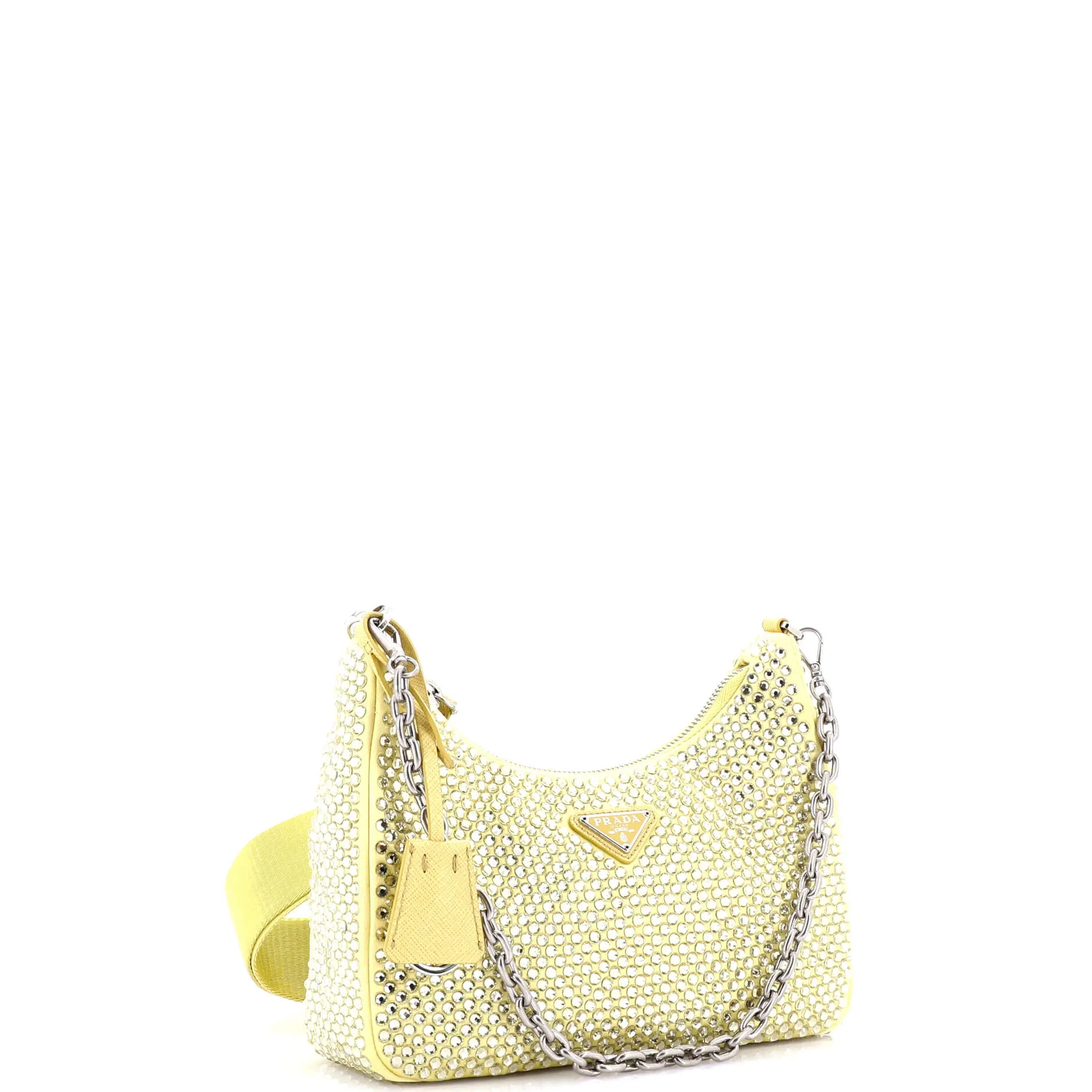 Re-Edition 2005 Shoulder Bag Crystal Embellished Satin Small