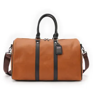 Retro Style Men's PU Leather Travel Duffle Bag