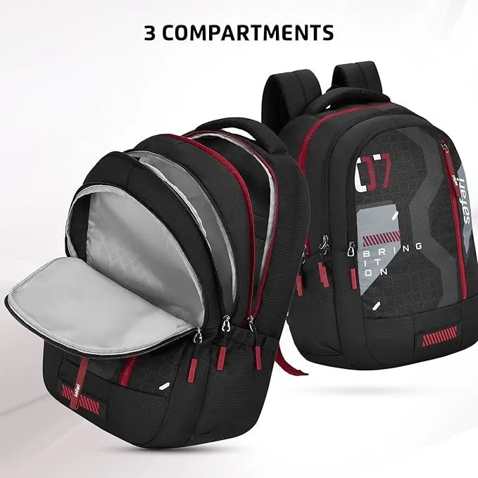 Safari 37L Bonus 1 Casual Backpack with Armor Base, Detachable Freebie Sling Bag, Side Bag, Bottle Holder, Front Pocket, File Holder, School & College Bags, Office Bag