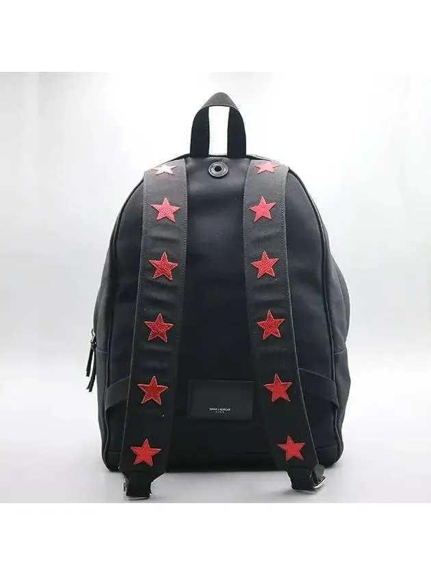 Saint Laurent 437087 Black Fabric Star Backpack