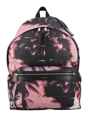 Saint Laurent Econyl City Backpack Violet Black