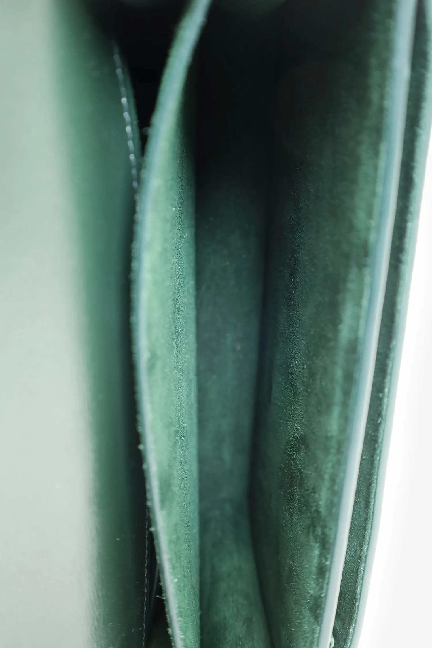 Saint Laurent Green Python-Effect Embossed Medium Sunset Shoulder Bag