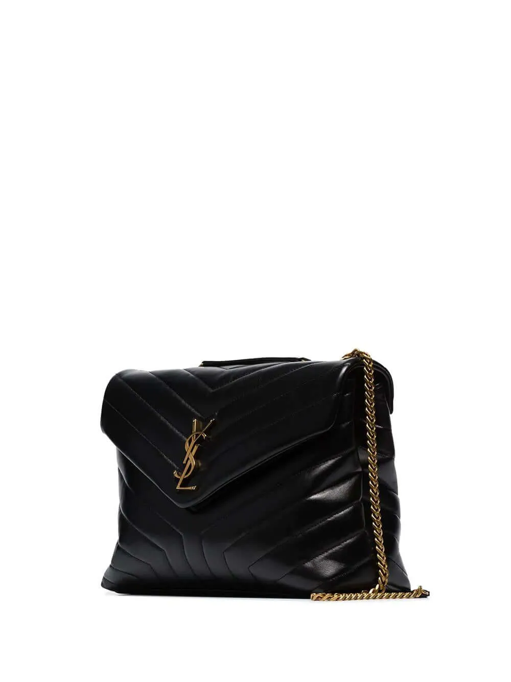 Saint laurent Loulou Shoulder Bag small black gold