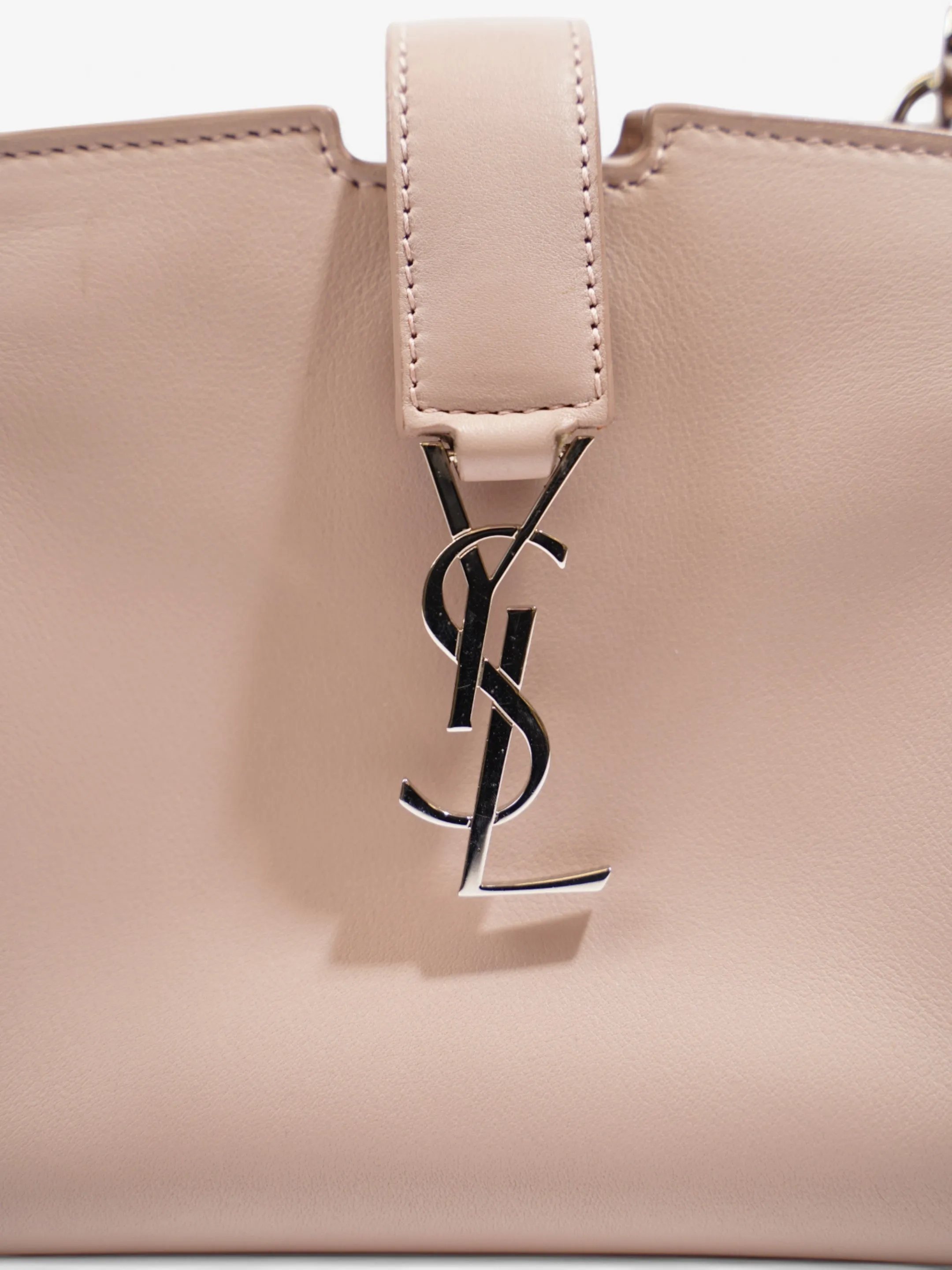 Saint Laurent Mini Downtown Shoulder Nude Calfskin Leather