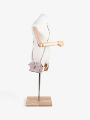 Saint Laurent Mini Downtown Shoulder Nude Calfskin Leather