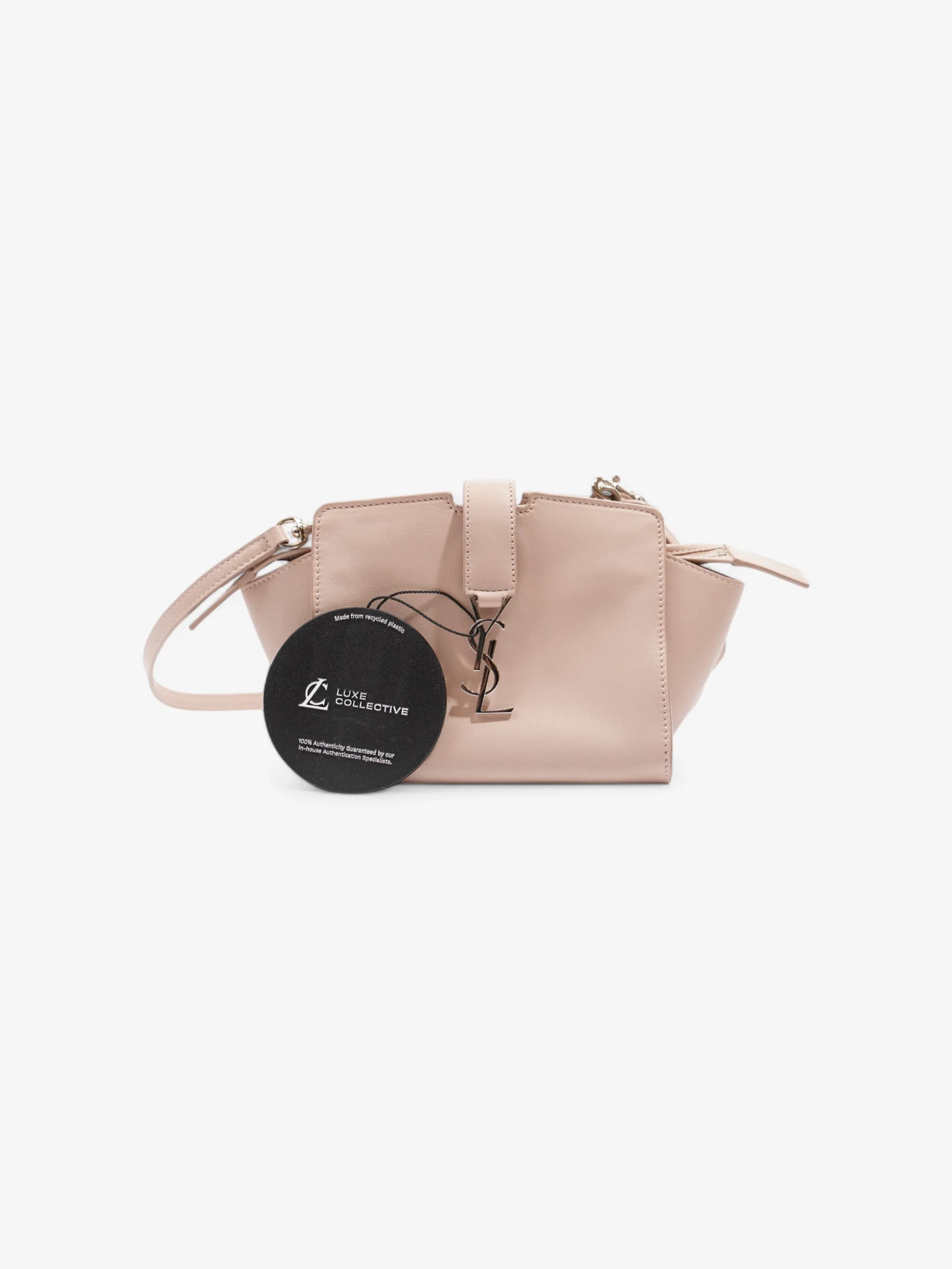 Saint Laurent Mini Downtown Shoulder Nude Calfskin Leather