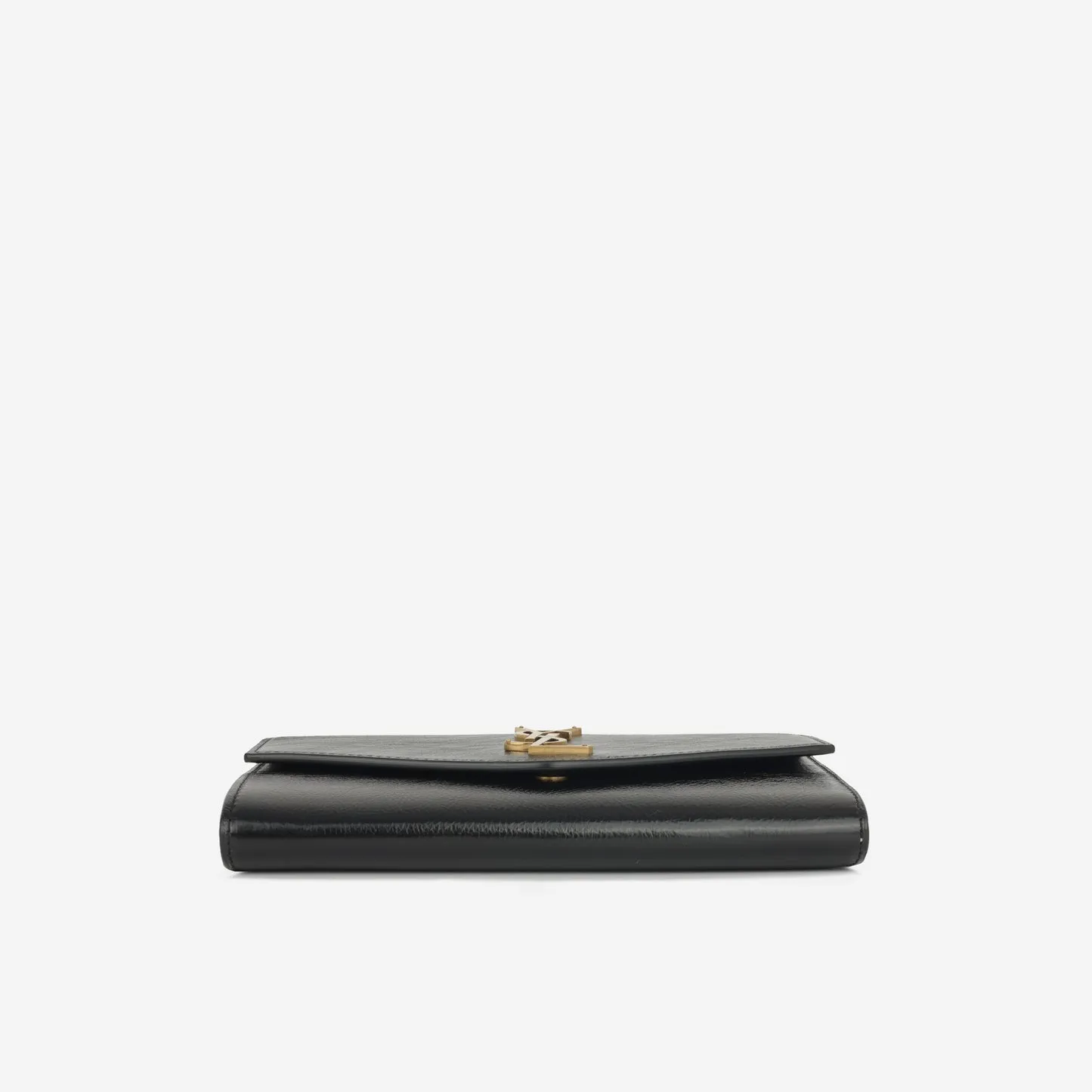 Saint Laurent - Uptown Chain Wallet - Black Calfskin GHW - Pre-Loved