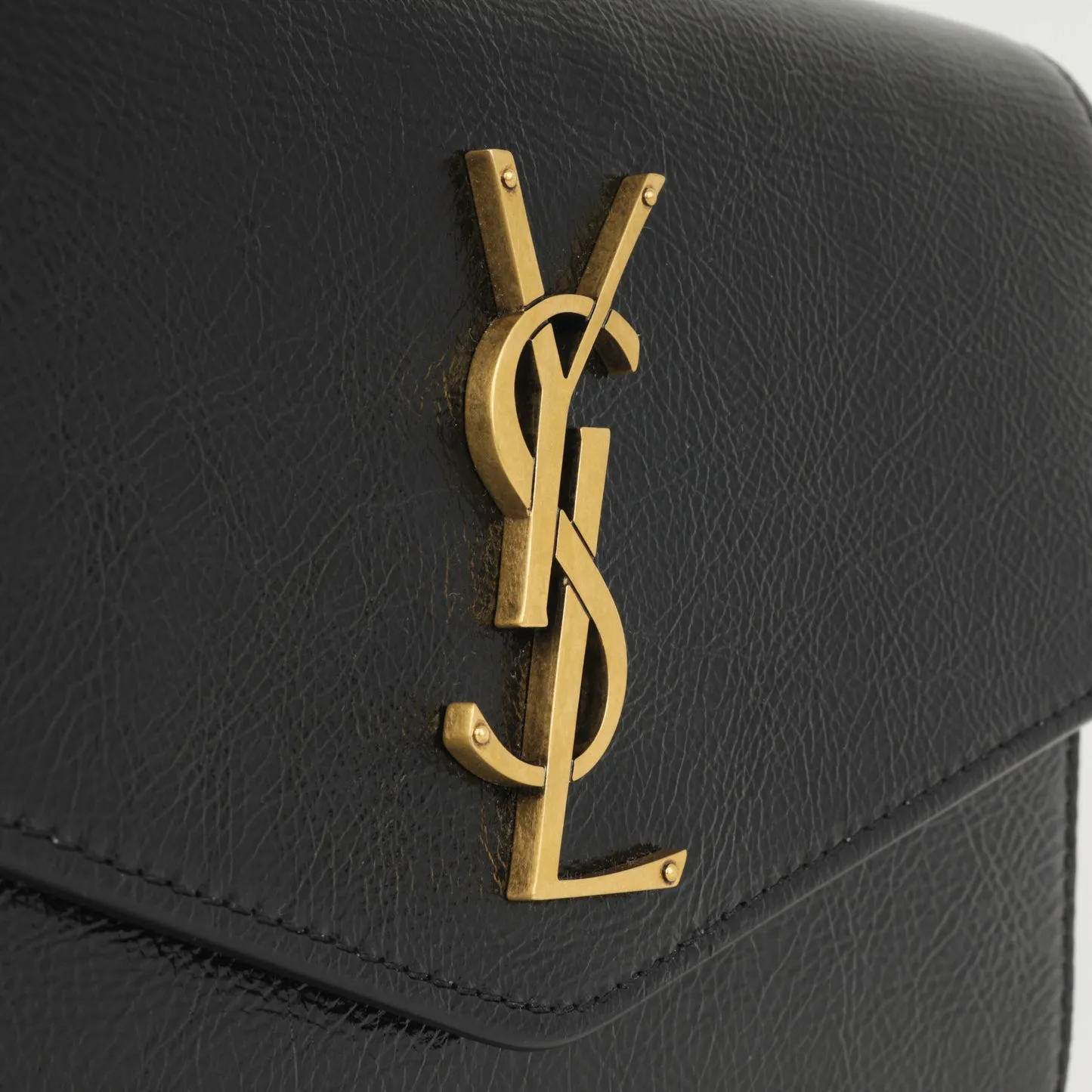 Saint Laurent - Uptown Chain Wallet - Black Calfskin GHW - Pre-Loved