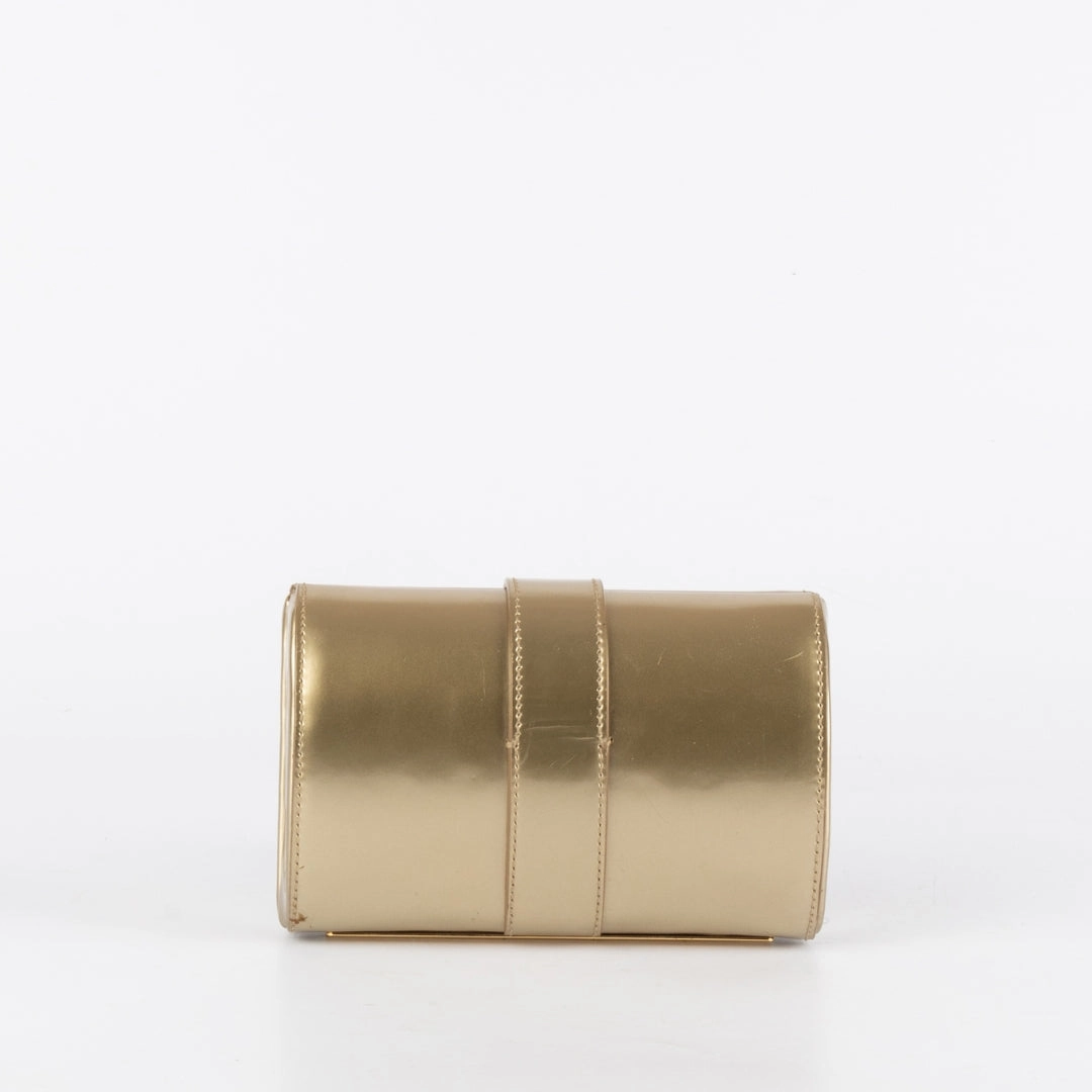 Saint Laurent Gold Coated Y-Ligne Clutch