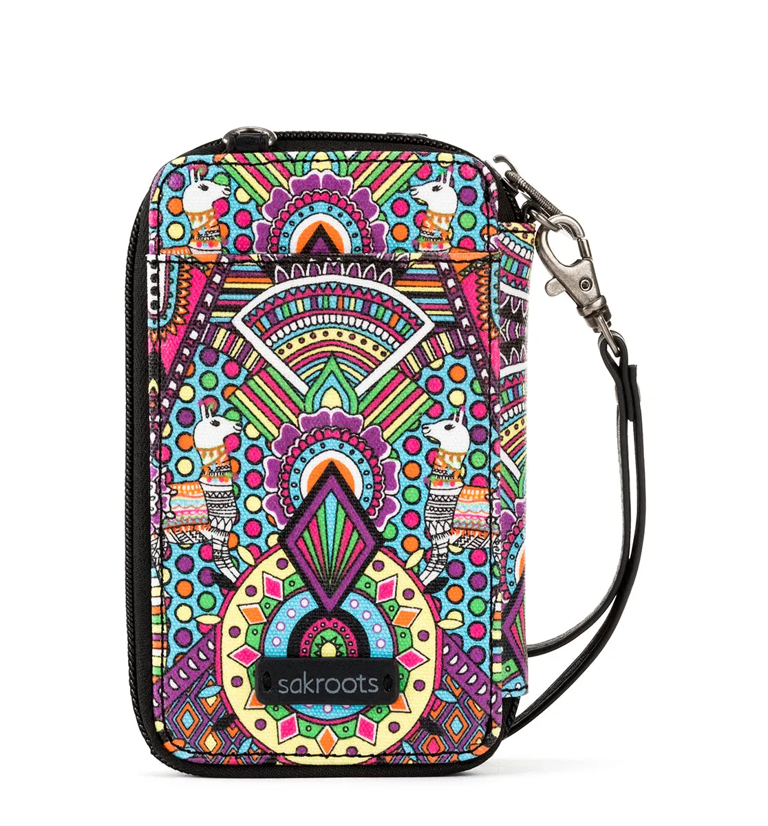 Sakroots Artist Circle Smartphone Wristlet Convertible Cross Body Bag