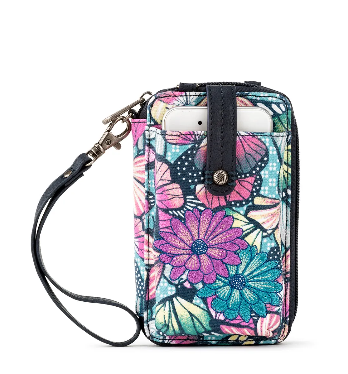 Sakroots Artist Circle Smartphone Wristlet Convertible Cross Body Bag