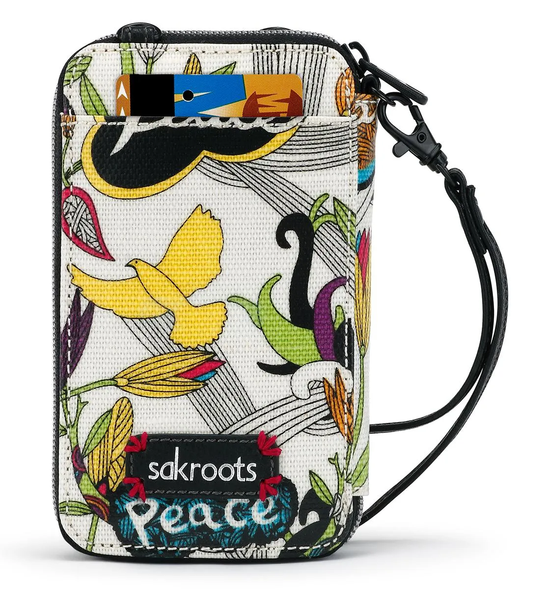 Sakroots Artist Circle Smartphone Wristlet Convertible Cross Body Bag