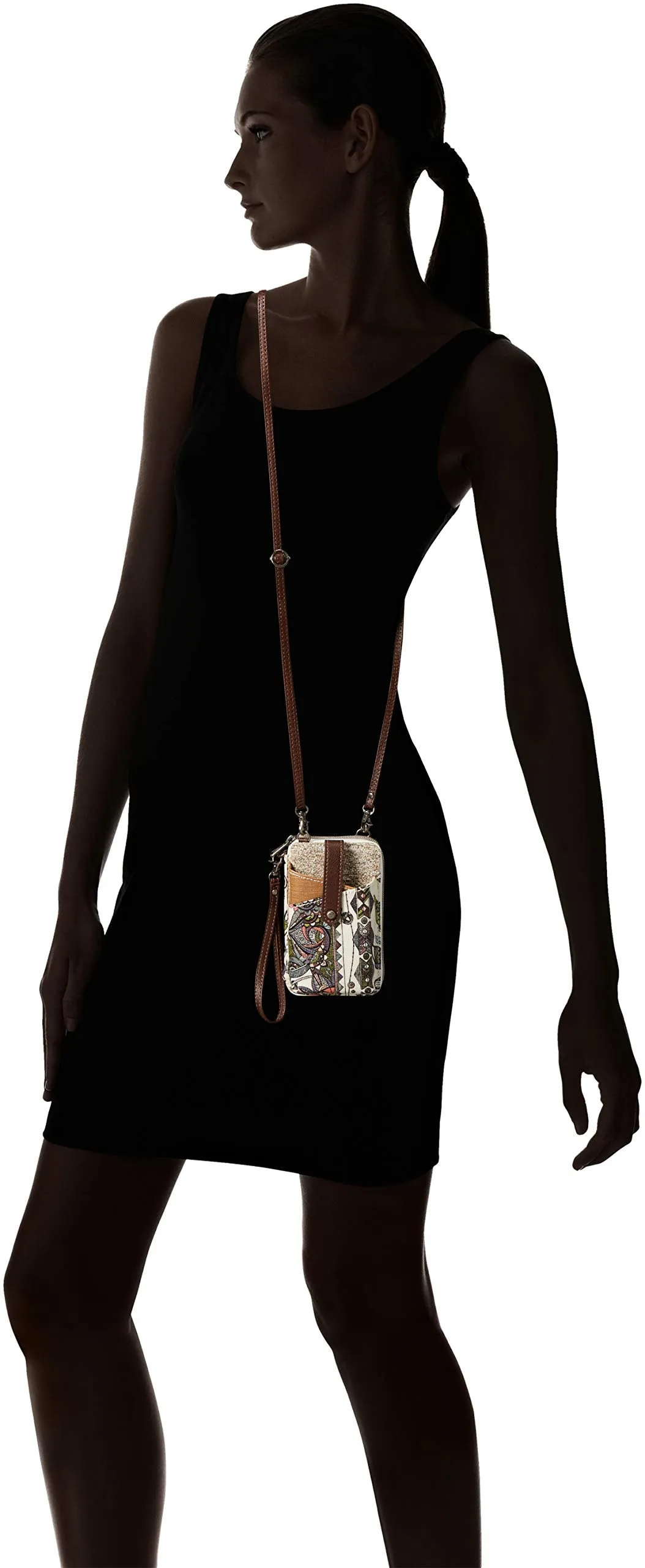 Sakroots Artist Circle Smartphone Wristlet Convertible Cross Body Bag