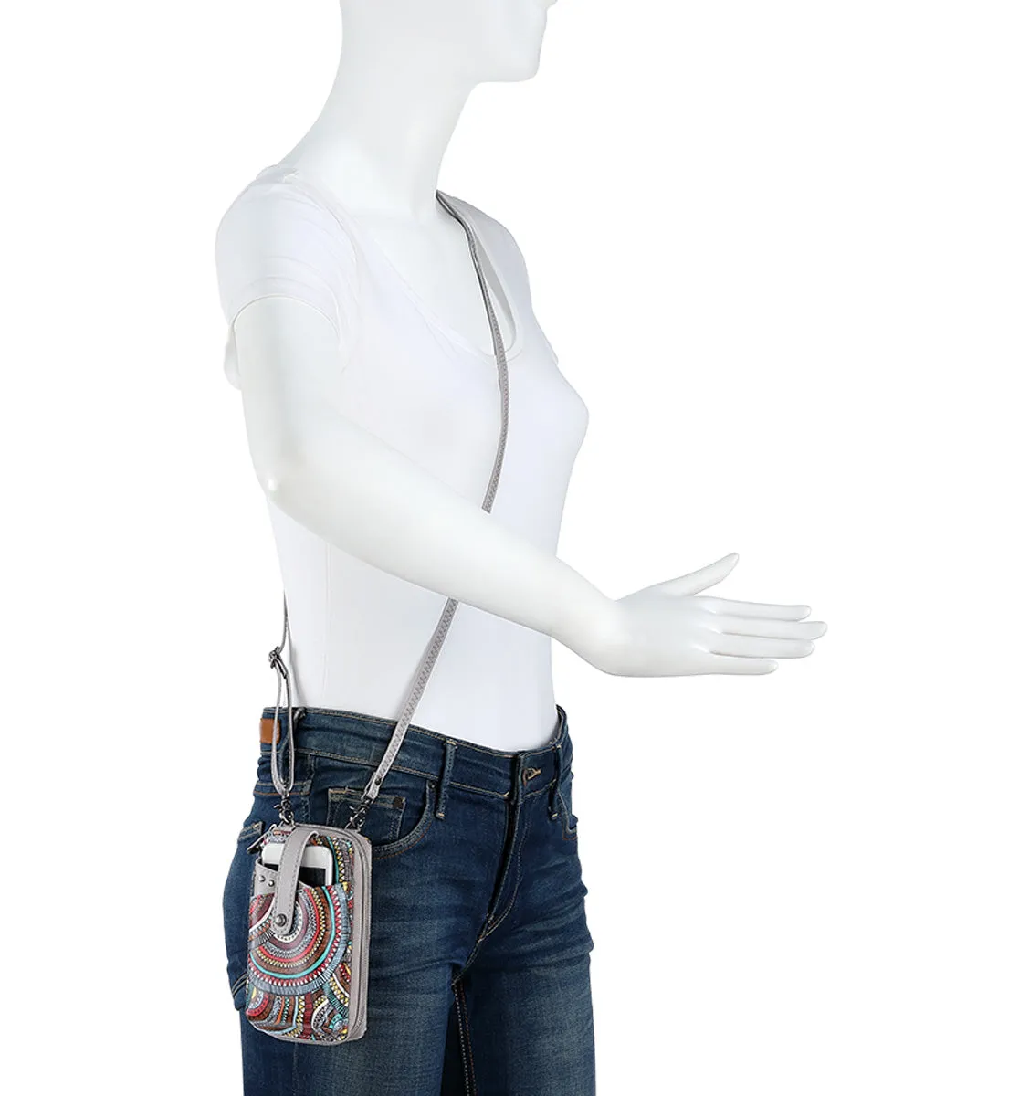 Sakroots Artist Circle Smartphone Wristlet Convertible Cross Body Bag
