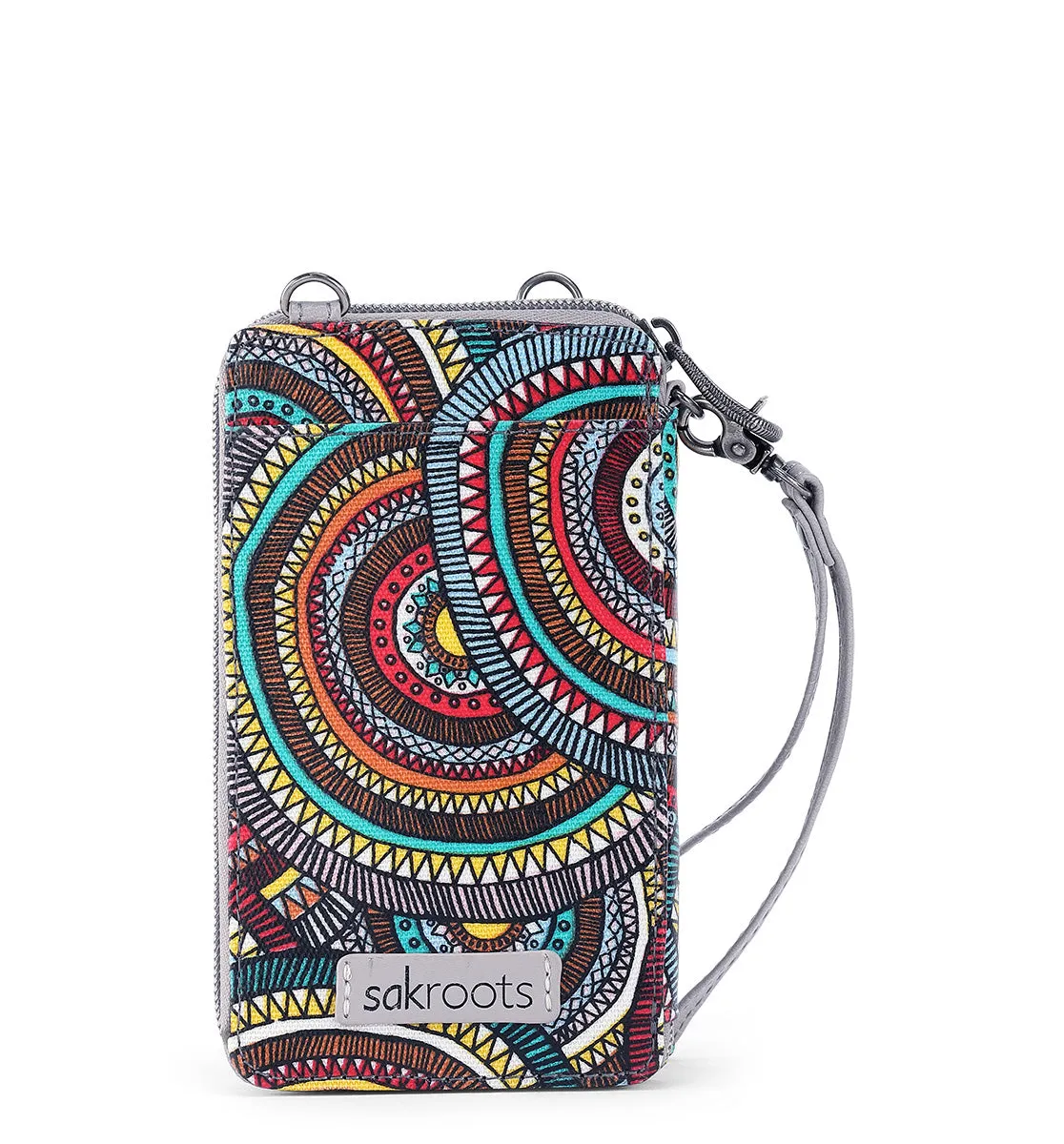 Sakroots Artist Circle Smartphone Wristlet Convertible Cross Body Bag