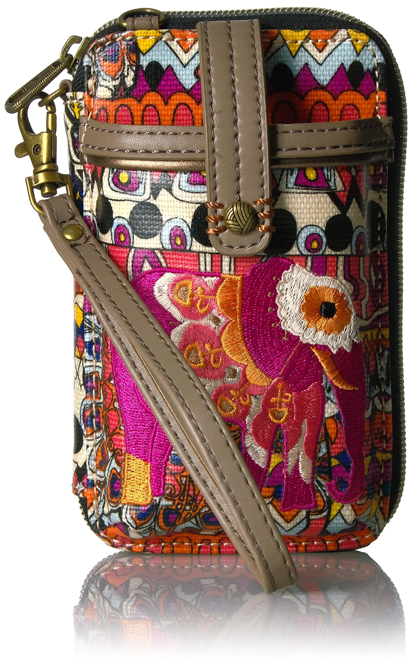 Sakroots Artist Circle Smartphone Wristlet Convertible Cross Body Bag